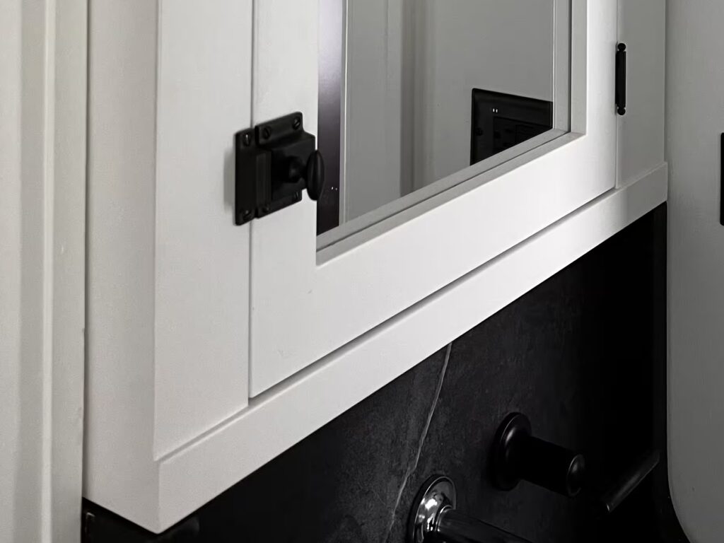 Our custom-built Bath Vanities are designed to maximize storage for your bathroom with our solid wood cabinets. This is a Bath Vanities Gallery image button for Bath Vanities. Click on image for more.